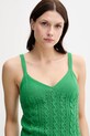 United Colors of Benetton top din bumbac verde 101TDH01B