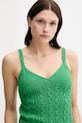 United Colors of Benetton top din bumbac verde 101TDH01B