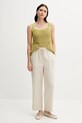 United Colors of Benetton top bawełniany 1498EH01D zielony SS25