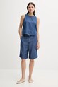 Бавовняна блузка United Colors of Benetton 5DHJDH00Q блакитний SS25