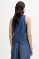 Одяг Бавовняна блузка United Colors of Benetton 5DHJDH00Q блакитний