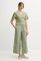 Bavlnené tričko United Colors of Benetton 3J5CD401R zelená SS25