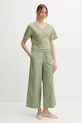 Bavlněné tričko United Colors of Benetton 3J5CD401R zelená SS25