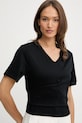 Памучна тениска United Colors of Benetton черен 3J5CD401R