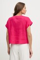 Odzież United Colors of Benetton bluzka lniana 5BMLDQ0BR różowy
