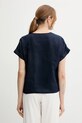 Odzież United Colors of Benetton bluzka lniana 5BMLDQ0BR granatowy