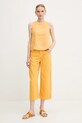 United Colors of Benetton bluzka lniana 5BMLDQ0BU żółty SS25