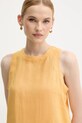 Odzież United Colors of Benetton bluzka lniana 5BMLDQ0BU żółty