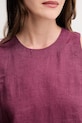 United Colors of Benetton bluzka lniana 5BMLDQ0BU fioletowy