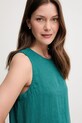 Льняна блузка United Colors of Benetton бірюзовий 5BMLDQ0BU
