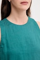 United Colors of Benetton maglietta di lino 5BMLDQ0BU turchese