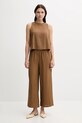 United Colors of Benetton bluzka lniana 5BMLDQ0BU brązowy SS25