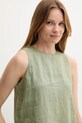 United Colors of Benetton bluzka lniana zielony 5BMLDQ0BU