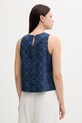 Oblečenie Ľanový top United Colors of Benetton 5KPRDQ0BU modrá