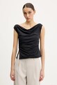 Top Abercrombie & Fitch Brez vzorca črna KI139.5576.900