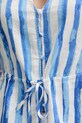 Pedro del Hierro bluzka lniana 7659079 fioletowy