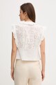 Odzież Pedro del Hierro bluzka bawełniana 7659080 biały