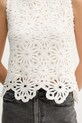 Pedro del Hierro bluzka bawełniana 7659078 beżowy