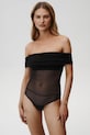 Blúzka Undress Code Libra Bodysuit Thong Thong slim čierna 839