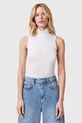 AllSaints top BEC ROLL z elastanem biały W004JC