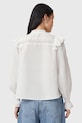 AllSaints bluza din bumbac HEATHER alb W038PC