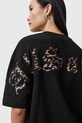 Oblečenie Bavlnené tričko AllSaints FUSE ETTA W071JC čierna