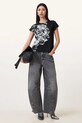 AllSaints tricou din bumbac KIARA ANNA negru W155JC