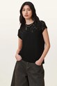 AllSaints tricou ANNA uni negru W188JB