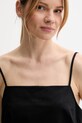 Sisley bluză din amestec de in negru 5W7HLH01H