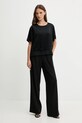 Sisley bluză 52BZLQ093 negru SS25