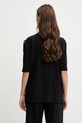Sisley t-shirt bawełniany 3F8NL107B czarny SS25