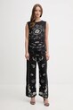 Μπλουζάκι Sisley 5XINLQ09A μαύρο SS25