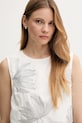 Sisley blusa in lino misto beige 5HZELH01L