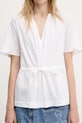 Bavlnená blúzka Samsoe Samsoe Satoma biela F25100007