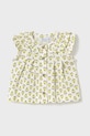 Детская хлопковая блузка Mayoral 1105.4E.Baby.PPYA зелёный SS25