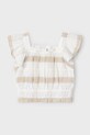 Detská ľanová blúzka Mayoral pásiky béžová 3183.6E.Mini.PPYA