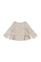 Detská blúzka Konges Sløjd ELIN BOW BLOUSE GOTS KS102432 tyrkysová SS25