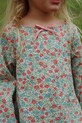Detská blúzka Konges Sløjd ELIN BOW BLOUSE GOTS tyrkysová KS102432