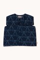 Tinycottons bluzka jeansowa dziecięca BOWS BLOUSE SS25.233 niebieski SS25