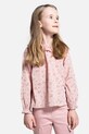 Dětská bavlněná halenka Coccodrillo květinový růžová WC5140101DGK
