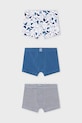 Dětské boxerky Mayoral 3-pack přiléhavé boxerky modrá 10898.5K.Mini.PPYA