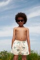 Liewood pantaloni scurți de baie copii Aiden Printed Board Shorts Planet friendly bej LW20067