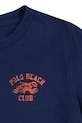 Băieți Polo Ralph Lauren pijama de bumbac pentru copii 8P0249 bleumarin
