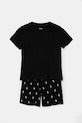 Polo Ralph Lauren set de pijama de bumbac pentru copii cu modele negru 8P0250