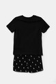 Polo Ralph Lauren pijamale de bumbac pentru copii 8P0250 negru SS25