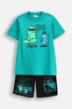 Детская хлопковая пижама Coccodrillo комплект зелёный WC5448215PJS