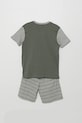 United Colors of Benetton piżama bawełniana dziecięca 2-pack 30960P08R.G.Seasonal zielony SS25