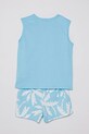 Detské bavlnené pyžamo United Colors of Benetton 30960P08P.G.Seasonal modrá SS25
