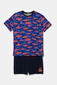 United Colors of Benetton set de pijama de bumbac pentru copii cu modele bleumarin 3X0Y0P08Q.G.Seasonal