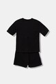 United Colors of Benetton piżama bawełniana dziecięca 30960P08T.G.Seasonal czarny SS25